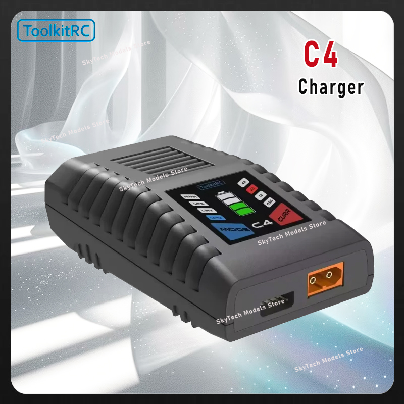 Drone Racing Charger - เครื่องชาร์จแบตเตอรี่แบบสมดุล ToolkitRC C4 50W สำหรับแบตเตอรี่ LiPo