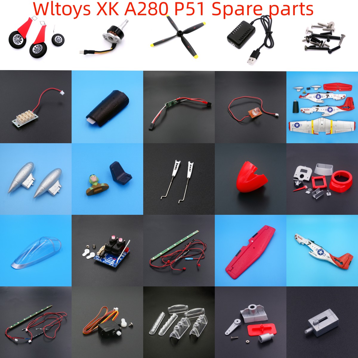 Wltoys XK A280 P51 RC ชิ้นส่วน - Drone Racing Flag บทวิจารณ์และราคา