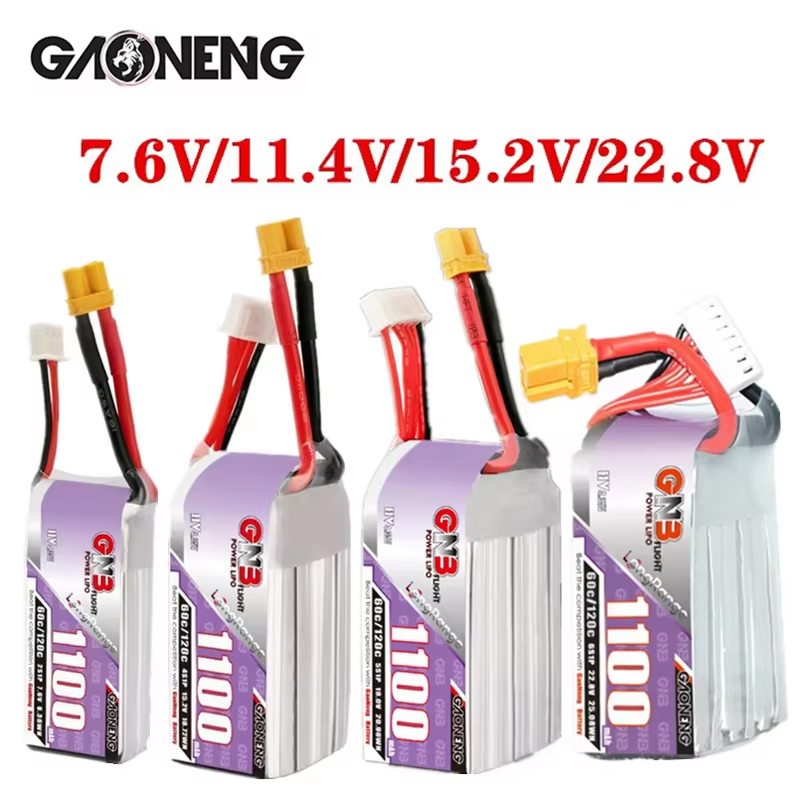 GNB 1100mAh 2S 3S 4S 6S 60C/12 - Drone Racing Battery บทวิจารณ์และราคา
