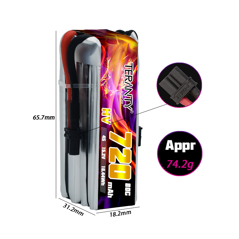 TERANTY 720mAh 4S 15.2V HV แบต - Drone Racing Battery บทวิจารณ์และราคา